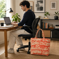 Sac fourre-tout décontracté en toile avec motif camouflage abstrait et ouverture supérieure pour le transport à la main ou à l'épaule, idéal pour les voyages et la vente en gros