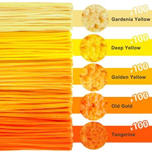 Shade Yellow Chenille Stems Bulk Craft Supply <b>for</b> Spring Decor Bee Sunflower Crafts Happy DIY Gifts - Product Image 5