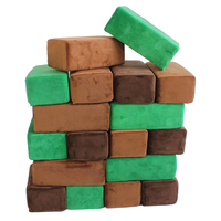 Ensemble de meubles de jeu pour salle de jeux, 24 blocs de construction DIY pour enfants, 8,25x4,25x3 pouces, mousse douce recouverte de tissu en peluche pour empilage