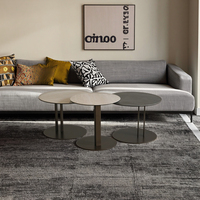 Vente chaude Table Basse Moderne avec Plateau En Verre Trempé 6 + 6MM Meubles De Salon Ensembles De Table À Manger Décoratifs