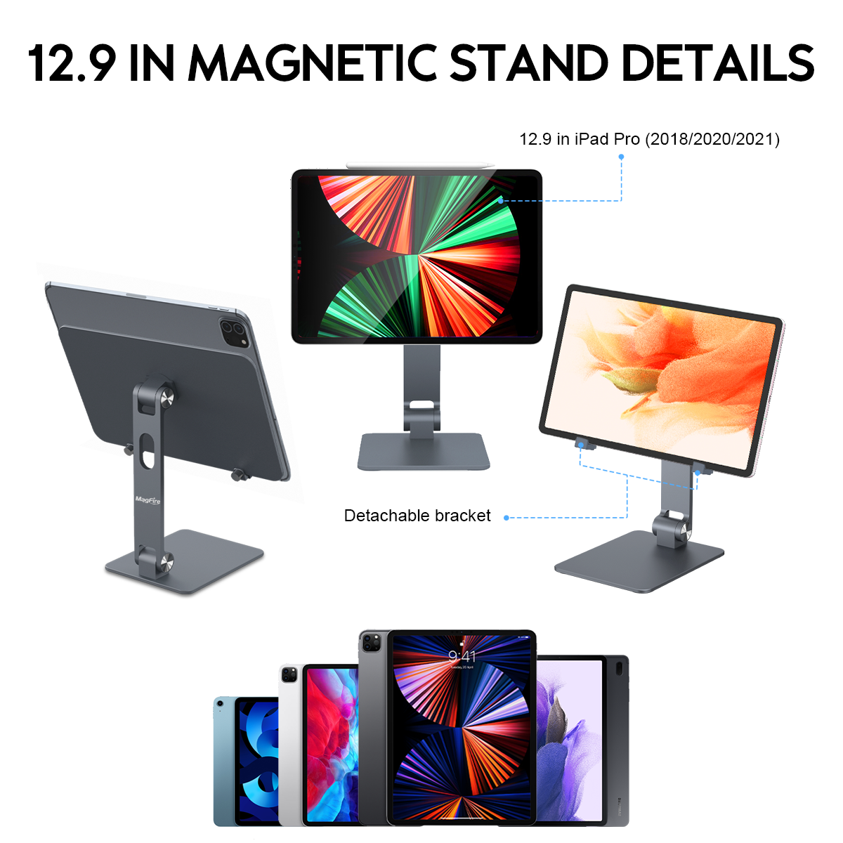 Foldable Magnetic iPad Holder Stand for Pro/Air OEM