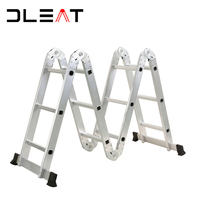Échelle escamotable pliable en aluminium pour extérieur à prix abordable, 3,6 m, 4,7 m, 5,7 m, avec plateforme roulante, capacité 150 kg