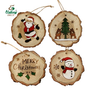 Gỗ tự nhiên cây Slice bán buôn biểu tượng tùy chỉnh gỗ Slice giáng sinh trang trí - Product Image 2