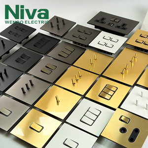 Anh tiêu chuẩn đôi ổ cắm 13A Retro Brass tường điện đèn ổ cắm ánh sáng chuyển đổi thép không gỉ Bảng điều chỉnh <span class=keywords><strong>USB</strong></span> Loại C - Product Image 5