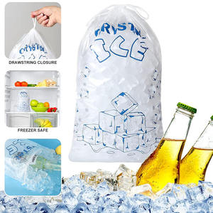 Bolsa <span class=keywords><strong>de</strong></span> hielo <span class=keywords><strong>de</strong></span> plástico transparente con logotipo impreso personalizado <span class=keywords><strong>de</strong></span> TUSEN, 3lb, 5lb, 8lb, 10lb, 20lb, 25lb, a la venta con cordón - Product Image 1