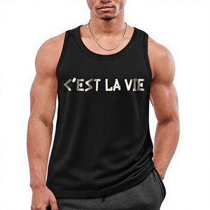 Camisetas sin Mangas para Hombre, Verano, Camisetas Deportivas de Algodón para Gimnasio, Camisetas con Estampado Gráfico, Ajuste Holgado, para Correr, Deportes, Casual - Product Image 1