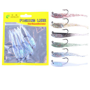 <span class=keywords><strong>Esche</strong></span> da <span class=keywords><strong>Pesca</strong></span> HENGJIA Nuove 7,5cm-5,5g 5pz/Sacchetto <span class=keywords><strong>con</strong></span> Coda Divisa in Plastica Morbida per Acqua Salata e Dolce <span class=keywords><strong>con</strong></span> Amo Singolo - Product Image 1