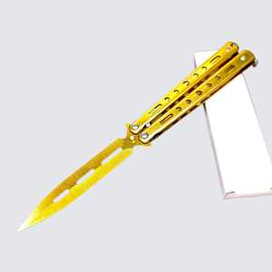 Easy Grip <strong>Butterfly</strong> Practice <strong>Knife</strong> OEM Manufacturer Wholesale Portable Unedged Folding Stainless Steel <strong>Trainer</strong> <strong>Knives</strong> - Product Image 3