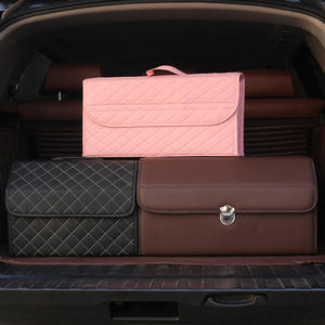 กล่องเก็บของพับได้สำหรับรถหนังอเนกประสงค์อุปกรณ์ตกแต่งท้ายรถ - Product Image 2