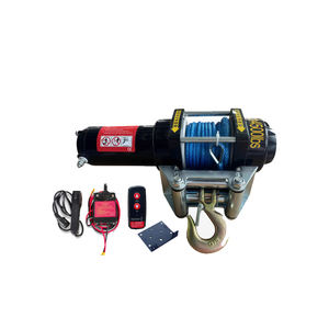 Treuil électrique en acier <span class=keywords><strong>12V</strong></span> moteur à courant continu 10m hauteur de levage corde en nylon à distance sans fil/filaire pour grues de bateau tout-terrain ATV/UTV Auto - Product Image 1