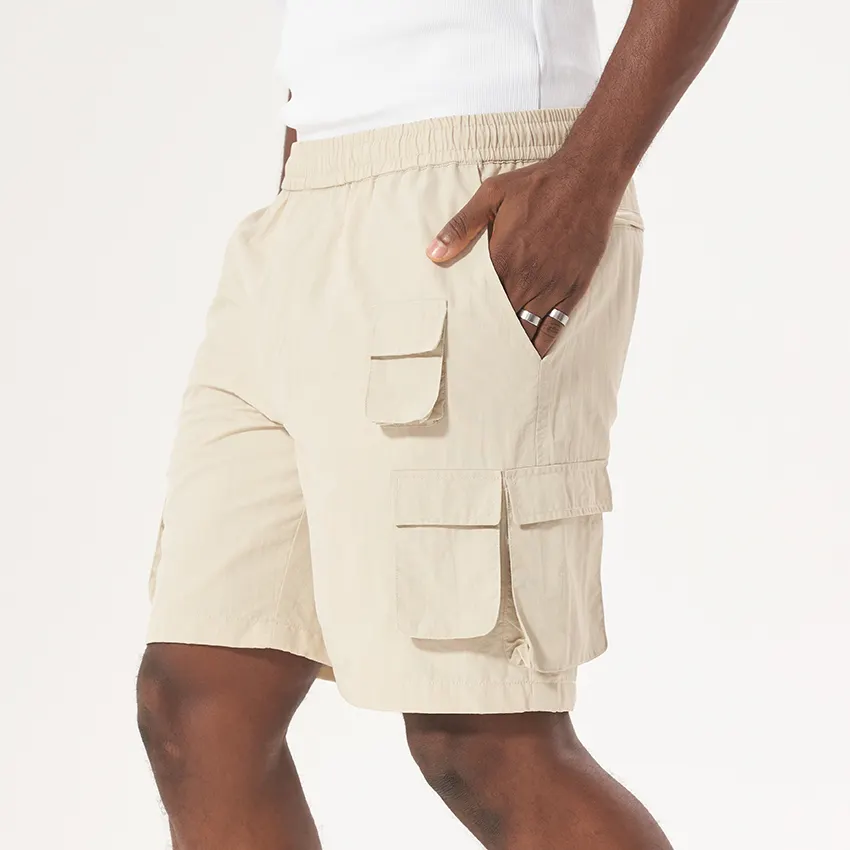 Pantalones cortos multifunción para hombre, diseño personalizado, múltiples bolsillos, ropa de calle, cargo
