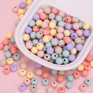 Multi-Color 500g/Bag Acrylic <strong>Beads</strong> Hole 4mm 6mm 8mm 10mm Sizes Plastic <strong>Bubble</strong> Gum <strong>Beads</strong> for Girls Jewelry Making Lucite Loose - Product Image 4