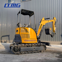 Mini-excavatrice compacte LTMG de 3 tonnes, excavatrice hydraulique sur chenilles avec chenilles en caoutchouc pour la construction agricole