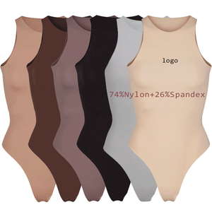 Tissu personnalisé de luxe pour femmes de grande taille Shapewear haut à col haut vêtements de sport body moulant combinaison respirante pour femmes - Product Image 1