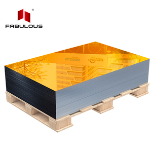 Feuille acrylique miroir doré 1220x2440mm 4x8ft 1mm 2 mm 3mm PS PAMM Feuilles acryliques pour découpe laser Akrilik Acrylique - Product Image 1