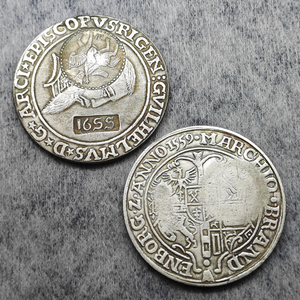 Pièces de monnaie commémoratives de style antique du Bissacherie de Brandenburg du XVIe siècle, cadeaux, décoration intérieure, anciennes pièces de monnaie - Product Image 1