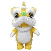 Costume de mascotte de danse du lion chinois traditionnel, costume gonflable de lion en fourrure, bestie mythique, costume de cosplay pour le festival du printemps pour adultes