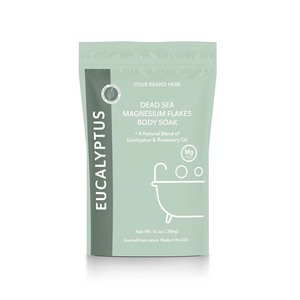 Aromasong Int. Sales de Baño Naturales en Escamas, Pura Sal del Mar Muerto con Magnesio, Esencia Energizante de Eucalipto y Romero para Adultos, EE. UU. - Product Image 2