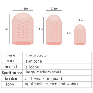 מפריד סיליקון שקוף שקוף במיוחד הסיטונאי של כובע כף הרגל נושם עבור טיפול יעיל ברגל - Product Image 6