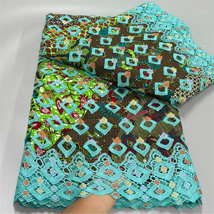 قماش دانتيل أفريقي مشمع عالي الجودة قماش دانتيل نيجيري قماش شبكي فرنسي فساتين نسائية - Product Image 3