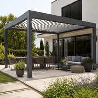 Pergola en aluminium Jiake avec toit à lames motorisées pour terrasse extérieure, villa, jardin, espace de loisirs, projets personnalisés