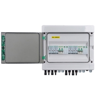 Boîtier de distribution solaire HA-36WAY 8 cordons DC 1000V, triple rangée, étanche IP65, en plastique PC/ABS, avec protection contre les surcharges et les surtensions