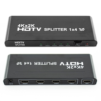 Répartiteur HDTV 4K 60Hz 2.0 1x4, compatible HDCP 2.2, 1 entrée 4 sorties, distributeur HDTV