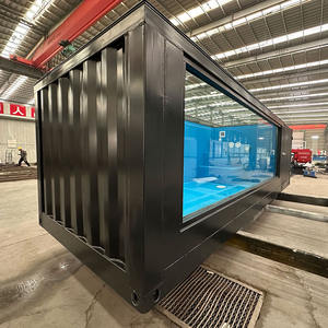 Großer Glasfenster Spa Pool Glasfaser Holz im Freien Piscina De Fibra De Vidrio Container oberirdischer Pool - Product Image 3