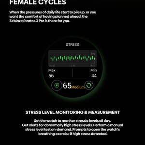 Montre connectée Zeblaze <span class=keywords><strong>Stratos</strong></span> <span class=keywords><strong>3</strong></span> Pro, écran AMOLED 1,43 pouces, étanche IP68, moniteur de santé, appels téléphoniques, GPS, montre intelligente pour hommes - Product Image 2