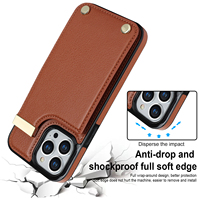 Coque Arrière de Téléphone avec Porte-Cartes de Visite Étui Portefeuille en Cuir PU pour iPhone et Samsung pour Fille