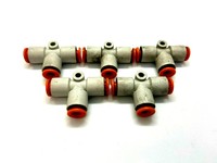 Kq2t07-00a Tee 1/4" Push-to Connect Fitting Paket 5 buah Baru, Asli, Tersedia, dengan Garansi Satu Tahun.