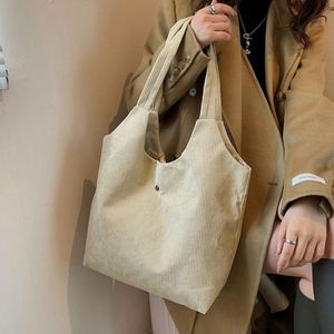 Sacs à bandoulière en velours côtelé personnalisés pour femmes, sacs messager écologiques, petits sacs fourre-tout décontractés en toile de coton, sacs bandoulière - Product Image 3