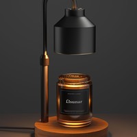 Lampe d'aromathérapie transfrontalière de style médiéval avec bougie à cire fondante, interrupteur à minuterie et variateur, veilleuse sans flamme et lumière d'ambiance