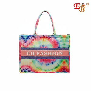 Lot de 48 sacs fourre-tout en polyester tendance 14"x18" avec logo personnalisé, poignée en coton, fermeture éclair, impression de lettres moyennes, modèle usage quotidien - Product Image 2
