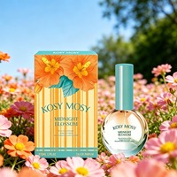 Nouveau parfum KOSY MOSY Midnight Blossom, parfum longue durée, parfum lumineux, flacon rond, boîte à imprimé floral, étiquette privée personnalisée