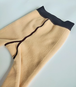 Collant in pile spesso invernale da donna collant Casual a vita media con Logo traspirante in tinta unita caldo all'ingrosso - Product Image 6