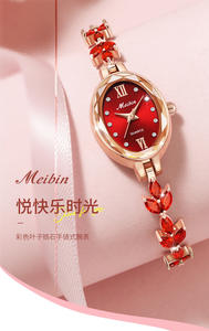 Reloj de Pulsera de Lujo con Pétalos de Lavanda para Mujer, Reloj de Mujer Impermeable - Product Image 4