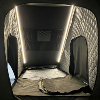 Tenda Atap Panel Surya Dua Lapis Ekstensi Satu Kamar Tidur 4 Musim untuk Berkemah, Dachzelt
