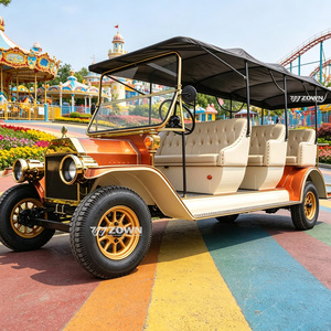 Vehículo turístico eléctrico clásico vintage impulsado por energía verde, ecológico, para operaciones de turismo en parques ecológicos - Product Image 1