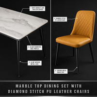 Ensemble de meubles de salon décoration Offre Spéciale de luxe léger nouveau design ensemble de table à manger moderne avec table à manger carrée