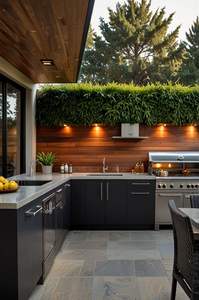 Armoires de cuisine extérieure modernes en bois personnalisées BNITM, évier intégré, robinet <span class=keywords><strong>stratifié</strong></span>, résistant aux intempéries, pour villa privée, maison personnalisée - Product Image 2