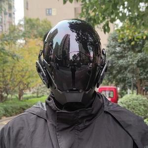 Máscara <span class=keywords><strong>Cyberpunk</strong></span> Personalizada, Dispositivo Mecánico de Ciencia Ficción, Máscara Punk para Cosplay, Halloween, Máscara Negra - Product Image 4