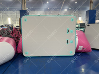 Balsa inflable con almohadilla de agua para varias personas, alfombrilla flotante para islas, plataforma de muelle flotante inflable para Lago, piscina, playa, Océano