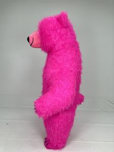ชุดหมีขั้วโลกสีแดงกุหลาบใหญ่สำหรับกิจกรรมกลางแจ้งกำหนดเองชุดมาสคอตเดินมีขนยาวชุดระเบิดสำหรับความบันเทิง - Product Image 3