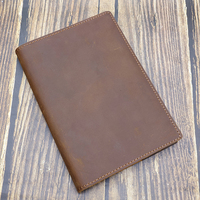 Taschen format A6 Mini Hardcover Handmade Creative Echt leder Notebook Journal Benutzer definiertes Logo Geprägter Planer halter
