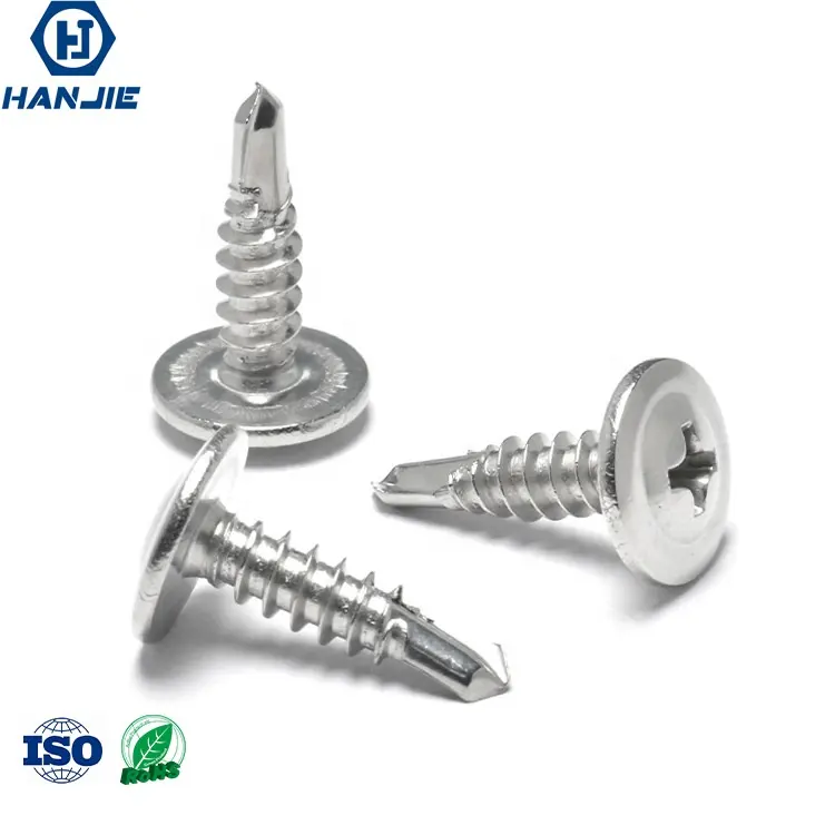 SS304 410 Modified Truss Wafer Phillips Head Tek Roofing Self Drilling Screws for Sheet Metal