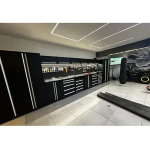 JZD Factory Heavy Duty Workshop Cabinet Garage Workbench With Drawers Modular Steel Tool Storage Cabinet