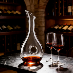 Carafe à whisky en verre moderne faite à la main sur mesure pour le vin et l'utilisation en restaurant - Product Image 1