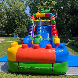 Tobogán Inflable Comercial con Bloques Modulares Creativos, Área de Escalada y Deslizamiento, Tobogán Acuático de Doble Carril con Soplador Huawei - Product Image 2