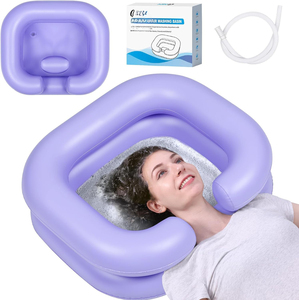 Lavabo de champú inflable de PVC, cuenco de lavado de <span class=keywords><strong>pelo</strong></span> plegable para ancianos postrados en cama, mujeres embarazadas, baño de cama portátil - Product Image 6
